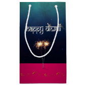 Mousserende Happy Diwali - Kleine Gift Bag Klein Cadeauzakje (Achterkant)