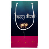 Mousserende Happy Diwali - Kleine Gift Bag Klein Cadeauzakje (Voorkant)
