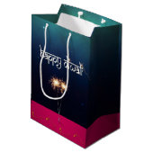 Mousserende Happy Diwali - Middelgrote Gift Bag Medium Cadeauzakje (Achterkant Gekanteld)