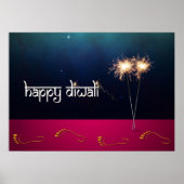 Mousserende Happy Diwali - Poster (Voorkant)