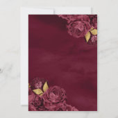 Mousserende jurk Bourgogne Bloemrijke Goud Quincea Kaart (Achterkant)