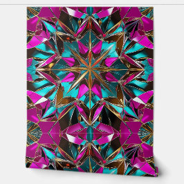 Mousserende Kaleidoscope Disco Peel en Stick Behang