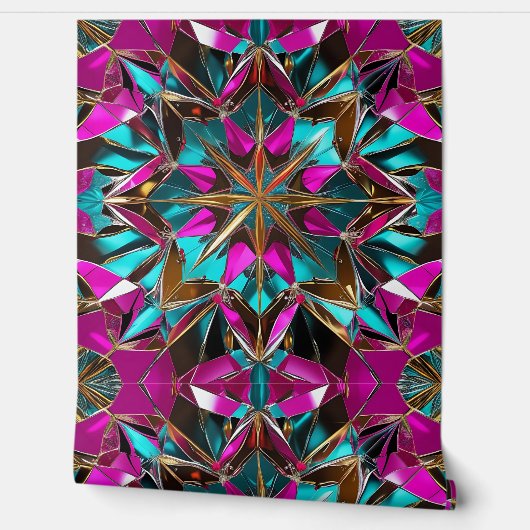 Mousserende Kaleidoscope Disco Peel en Stick Behang (Afrollen)