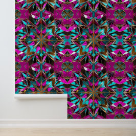 Mousserende Kaleidoscope Disco Peel en Stick Behang