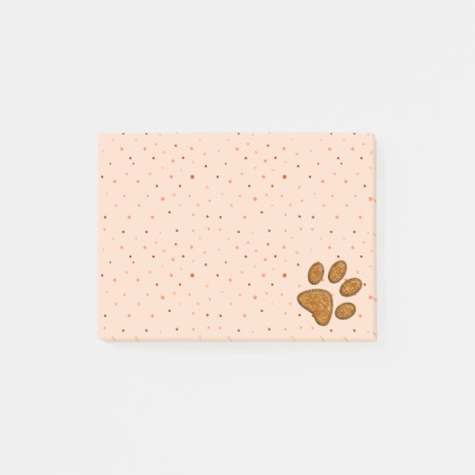mousserende kattenpootdruk - oranje post-it® notes (Voorkant)