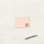 mousserende kattenpootdruk - oranje post-it® notes (Op bureau)