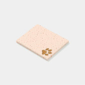 mousserende kattenpootdruk - oranje post-it® notes (Schuin)