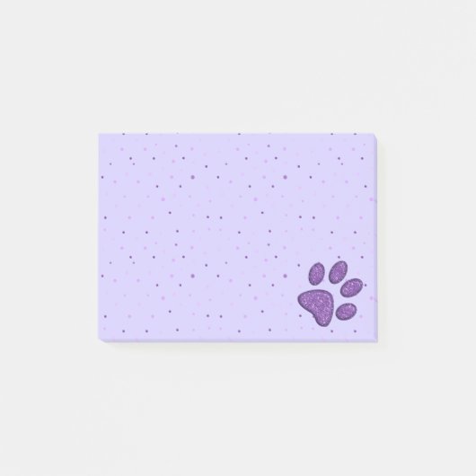 mousserende kattenpootdruk - paars post-it® notes (Voorkant)