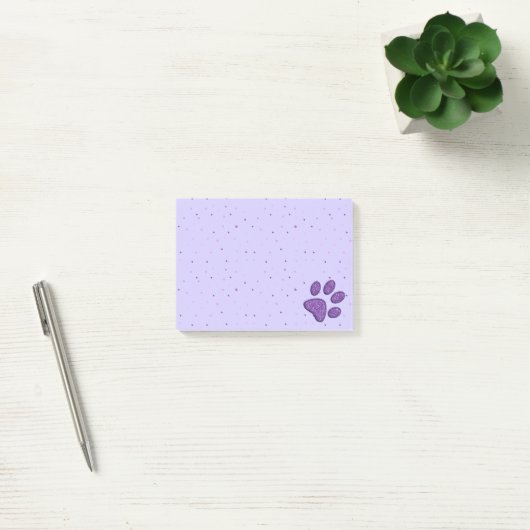mousserende kattenpootdruk - paars post-it® notes (Kantoor)