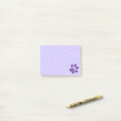 mousserende kattenpootdruk - paars post-it® notes (Op bureau)