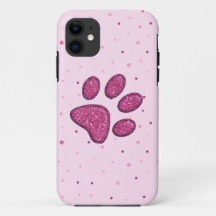 mousserende kattenpootdruk - roze Case-Mate iPhone case