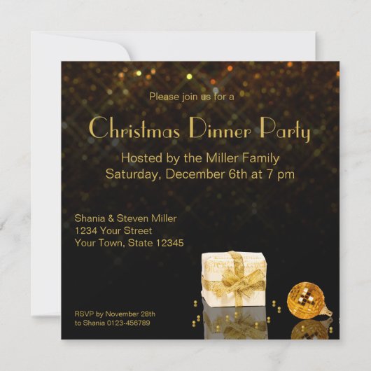 Mousserende kerst kaart (Achterkant)