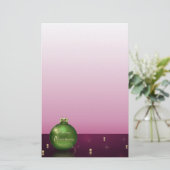 Mousserende kerst ornament briefpapier briefhoofd (Staand voorkant)