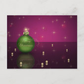 Mousserende kerstbal feestdagenkaart (Voorkant)