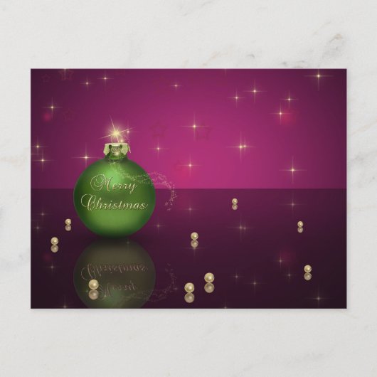 Mousserende kerstbal feestdagenkaart (Voorkant)