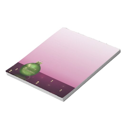 Mousserende kerstbal notitieblok (Linkerzijde)