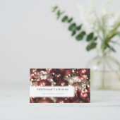 Mousserende kerstballen feestelijke evenementmanag visitekaartje (Staand voorkant)