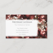 Mousserende kerstballen feestelijke evenementmanag visitekaartje (Achterkant)