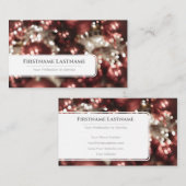 Mousserende kerstballen feestelijke evenementmanag visitekaartje (Voorkant / Achterkant)