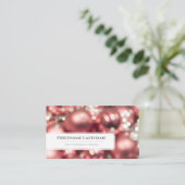 Mousserende kerstballen feestelijke evenementmanag visitekaartje (Staand voorkant)