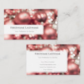 Mousserende kerstballen feestelijke evenementmanag visitekaartje (Voorkant / Achterkant)