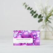 Mousserende kerstballen feestelijke evenementmanag visitekaartje (Staand voorkant)