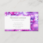 Mousserende kerstballen feestelijke evenementmanag visitekaartje (Achterkant)