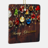 Mousserende kerstballen, sterren en sneeuwvlokken keramisch ornament (Rechts)