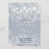 Mousserende kerstballen vakantie corporate party kaart (Voorkant / Achterkant)