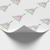 Mousserende kerstbomen cadeaupapier (Hoek)