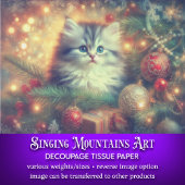 Mousserende kerstboom Sweet Kitten Decoupage Tissuepapier