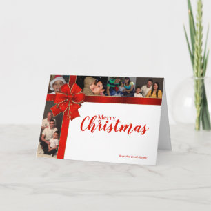 Mousserende kerstcadeaukaart voor feestdagen kaart