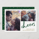 mousserende kever | Twee foto Feestdagenkaart (Voorkant / Achterkant)