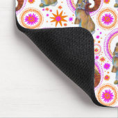 Mousserende konijn in Sinaasappel en pin Muismat (Hoek)