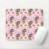 Mousserende konijn in Sinaasappel en pin Muismat (Met muis)