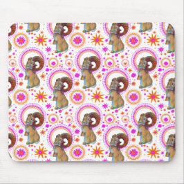 Mousserende konijn in Sinaasappel en pin Muismat