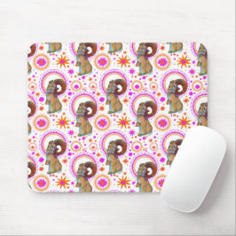 Mousserende konijn in Sinaasappel en pin Muismat