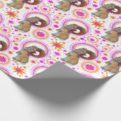 Mousserende konijn in Sinaasappel en roze Cadeaupapier (Hoek)