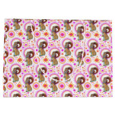 Mousserende konijn in Sinaasappel en roze Groot Cadeauzakje (Achterkant)