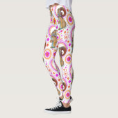 Mousserende konijn in Sinaasappel en roze Leggings (Links)