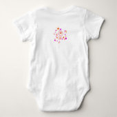 Mousserende konijn in Sinaasappel en roze Romper (Achterkant)