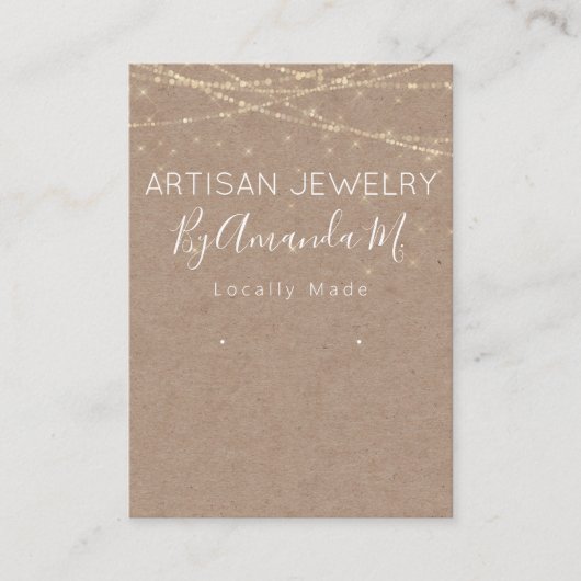 Mousserende Kraft Handgemaakte Sieraden Oorbel Dis Visitekaartje (Voorkant)