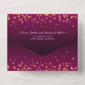 Mousserende lampen met winternachtelijke bruine br all in one uitnodiging (Achterkant)