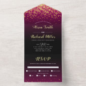 Mousserende lampen met winternachtelijke bruine br all in one uitnodiging (Binnen)