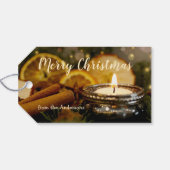 Mousserende lampjes Cinnamon Merry kerstcadeau Lab Cadeaulabel (Achterkant Horizontaal)