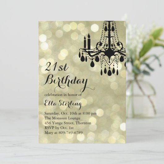 Mousserende lampjes Gold Ballroom Kaart (Staand voorkant)