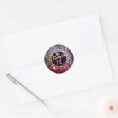 Mousserende lampjes Modern Chic Sweet 16 Ronde Sticker (Envelop)
