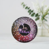 Mousserende lichten Chic Feminine Night Party Kaart (Staand voorkant)