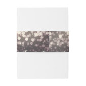 Mousserende lichten Romantic Grey Modern Glam Uitnodigingen Wikkel (Achterkant Voorbeeld)