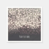 Mousserende lichten Romantic Grey Modern Wedding Servetten (Voorkant)